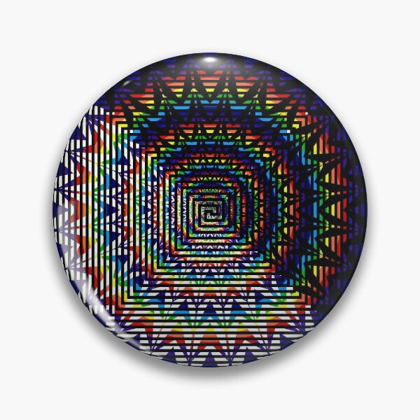 Square Spiral Rainbow Pin