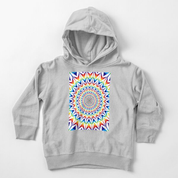 Square Spiral Rainbow Toddler Pullover Hoodie