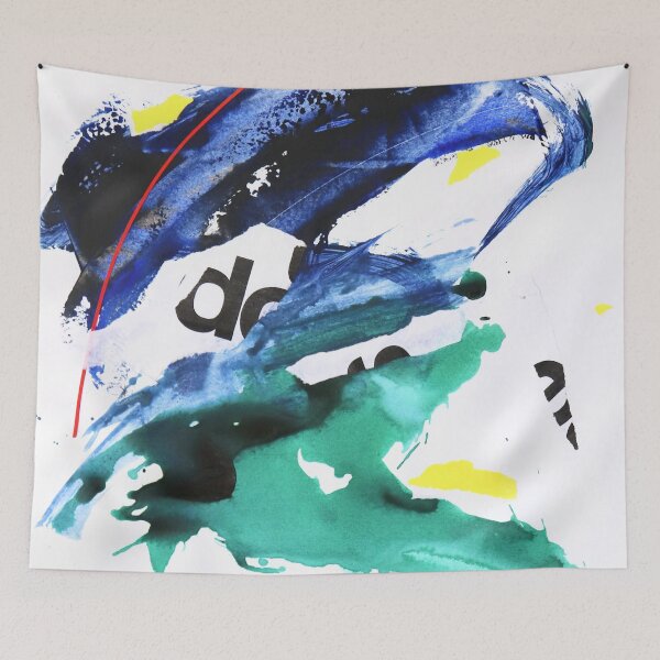 Item preview, Expressionist paint ink and typography abstract collage designed and sold by ZebEddy.