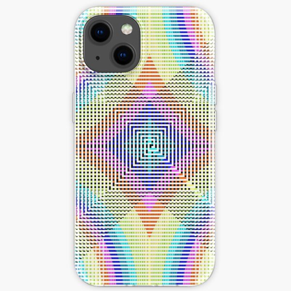 Square Spiral Rainbow iPhone Soft Case