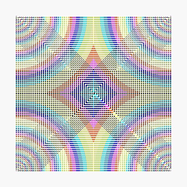Square Spiral Rainbow Photographic Print