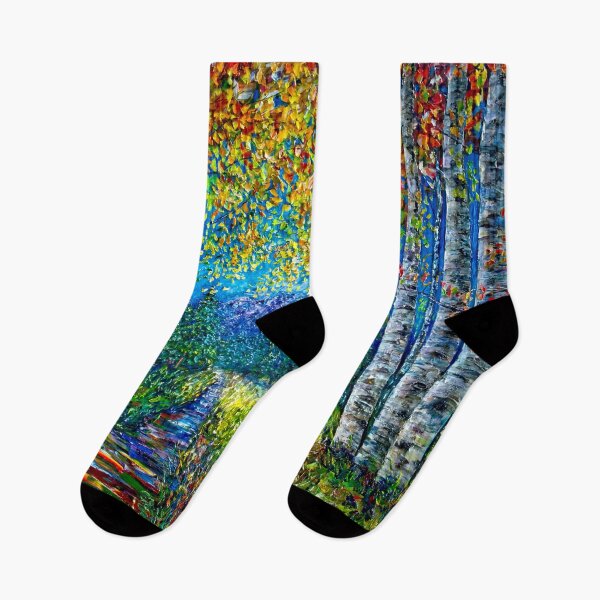 Item preview, Nocturne Blue Palette Knife Aspen Trees - A Textured Masterpiece designed and sold by Rocky Mountain Artistry.