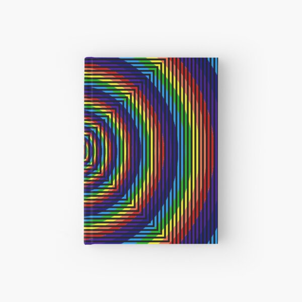 Square Spiral Rainbow Hardcover Journal