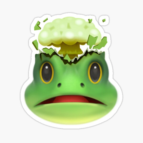 "Mind blown frog emoji" Sticker by galacticpieart Redbubble