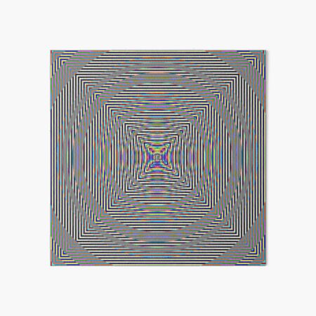 Square Spiral Rainbow Art Board Print