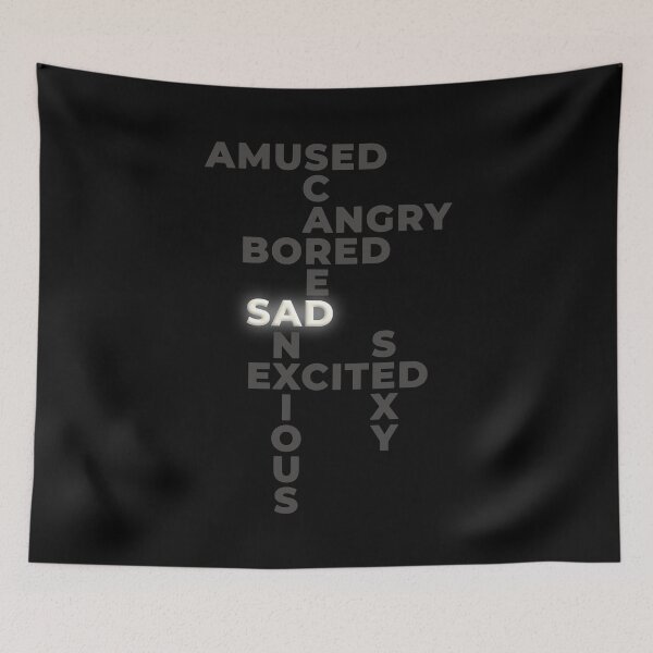 Item preview, “Sad” - Giggles’ Mood Shirt (Black) - Westworld Season 3 designed and sold by betterchemicals.