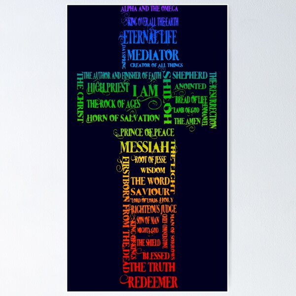 Item preview, Rainbow Names of Jesus Cross designed and sold by Alondra.