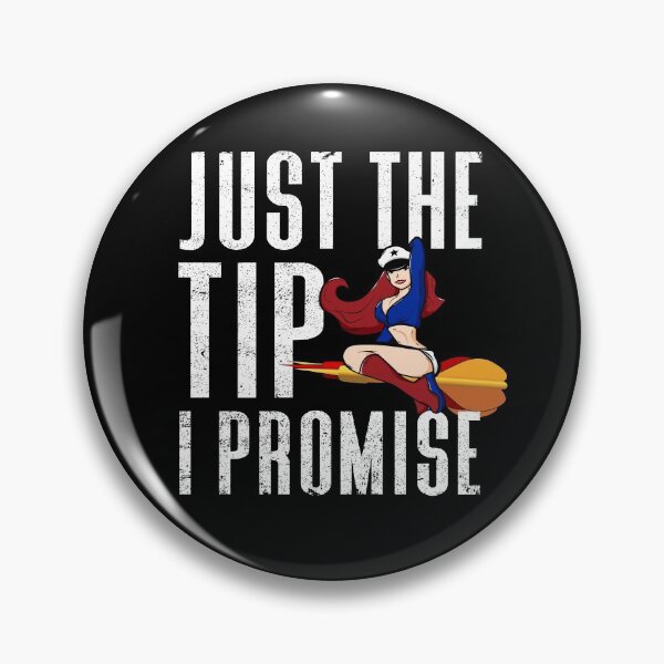Item preview, Funny Just The Tip I Promise Dart Girl Pinup Men's Dart Gift Gear designed and sold by DynamicDesign.