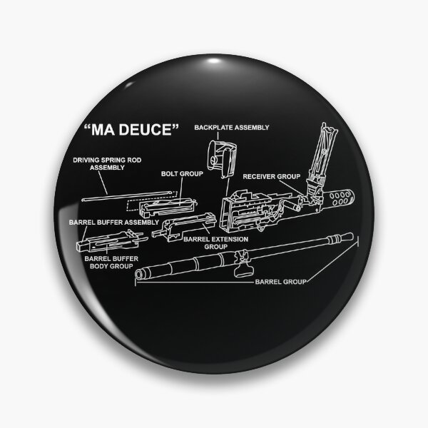 Item preview, Ma Deuce Gun Parts Diagram Schematic .50 Cal Military Gun Gear designed and sold by DynamicDesign.