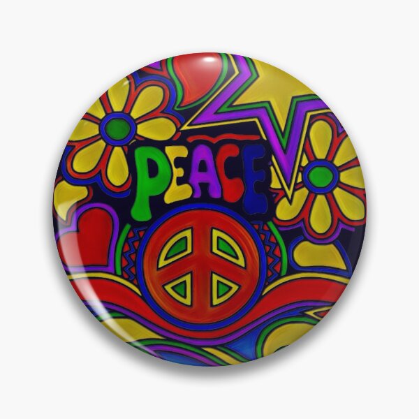 Item preview, Peace and Love Retro Hippy Design designed and sold by Alondra.