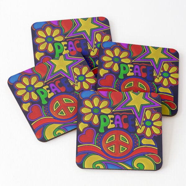 Item preview, Peace and Love Retro Hippy Design designed and sold by Alondra.