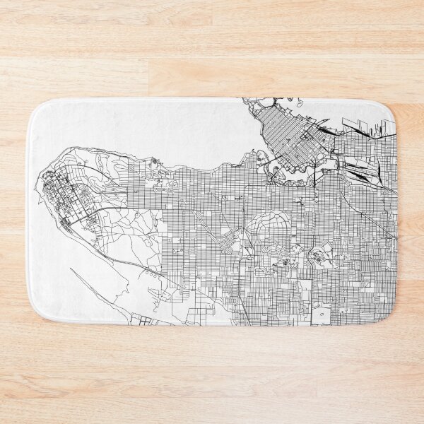Item preview, Vancouver White Map designed and sold by multiplicitymap.