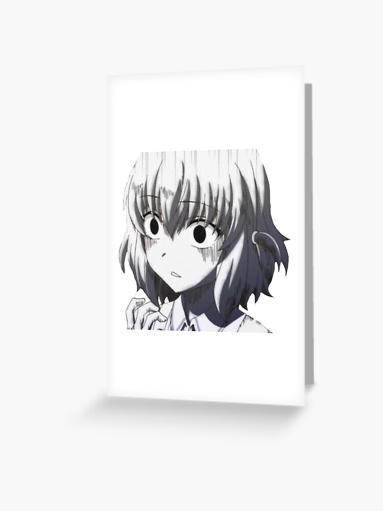 Terrified Anime Girl | Greeting Card