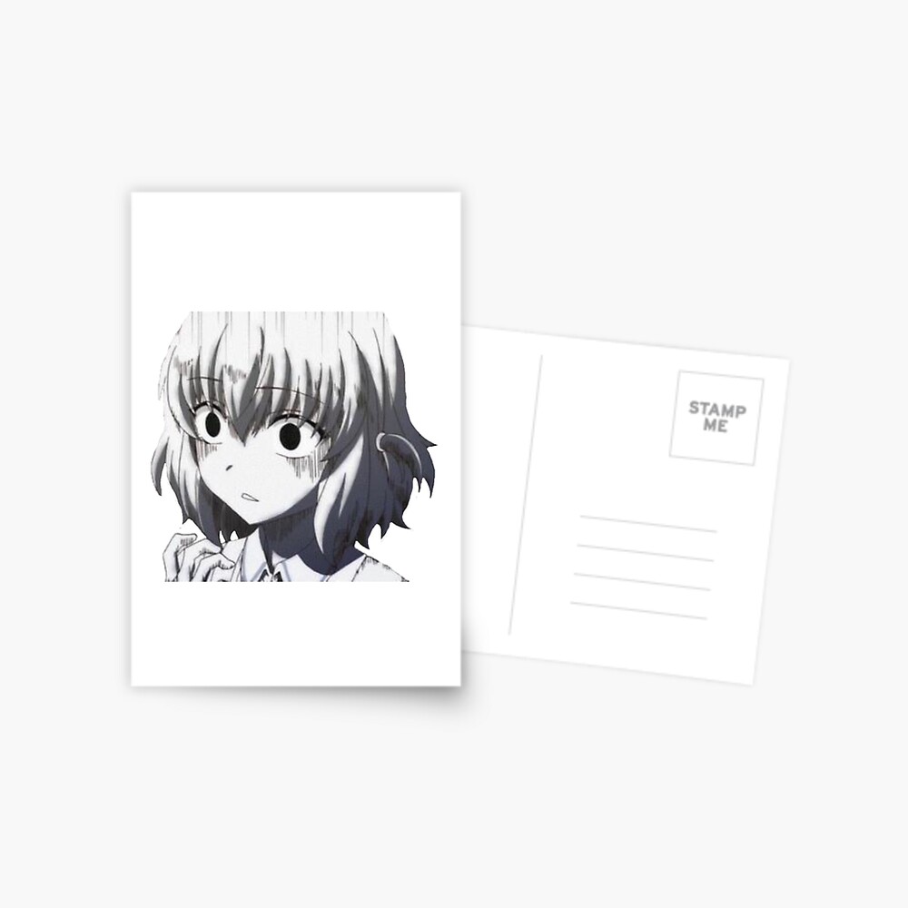 Terrified Anime Girl | Greeting Card