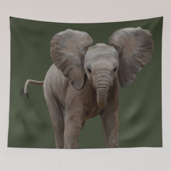 Item preview, Baby Elephant Painting designed and sold by Alondra.