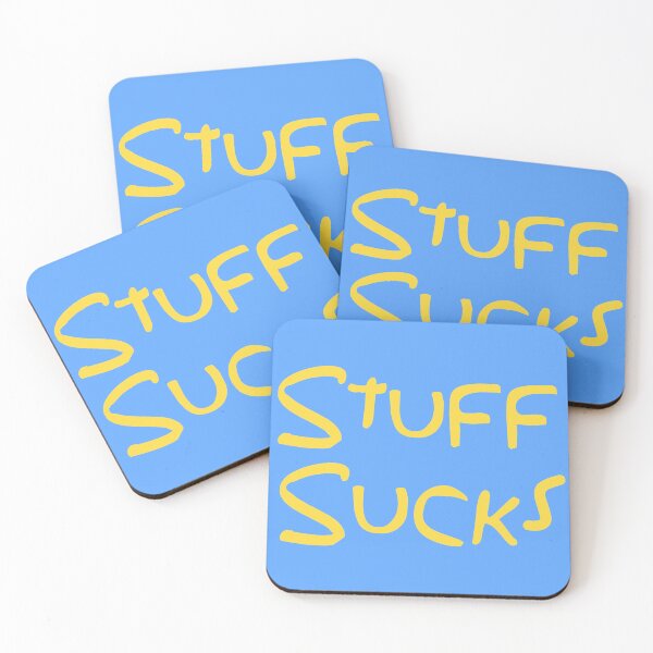 Item preview, Stuff Sucks (The Simpsons Quote - Yellow) designed and sold by Fanboys Anonymous.