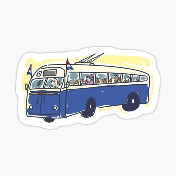 Aperçu de l'œuvre Trolleybus hollandais vintage créée et vendue par Anne-Luchies.