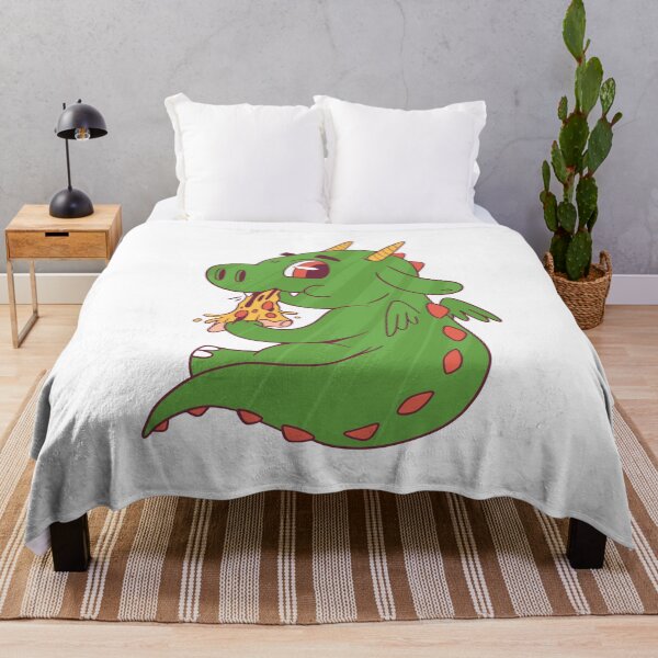 Item preview, dragon baby eats pizza designed and sold by DerSenat.