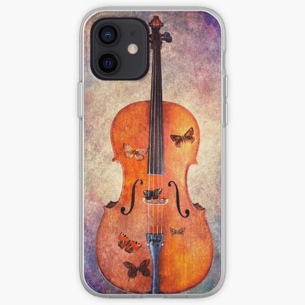 Magical cello with butterflies iPhone Soft Case