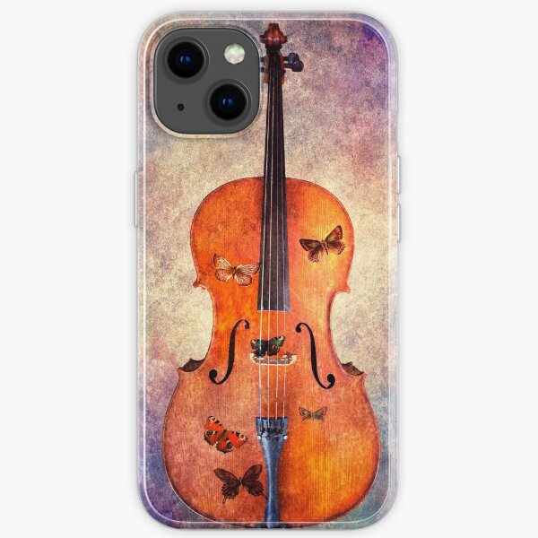 Magical cello with butterflies iPhone Soft Case