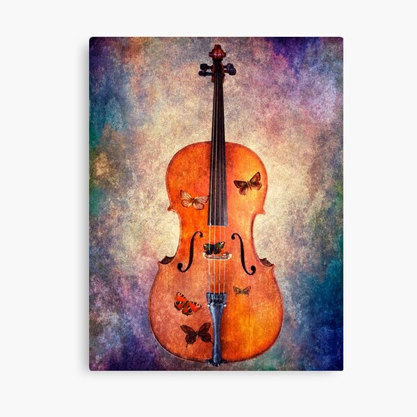 Item preview, Magical cello with butterflies designed and sold by mcornelius.