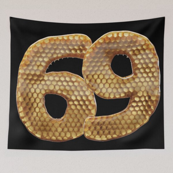 Item preview, 69 Number 3d Honey Numbers Font designed and sold by HelloFromAja.