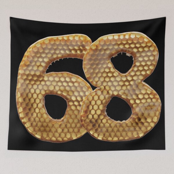 Item preview, 68 Number 3d Honey Numbers Font designed and sold by HelloFromAja.