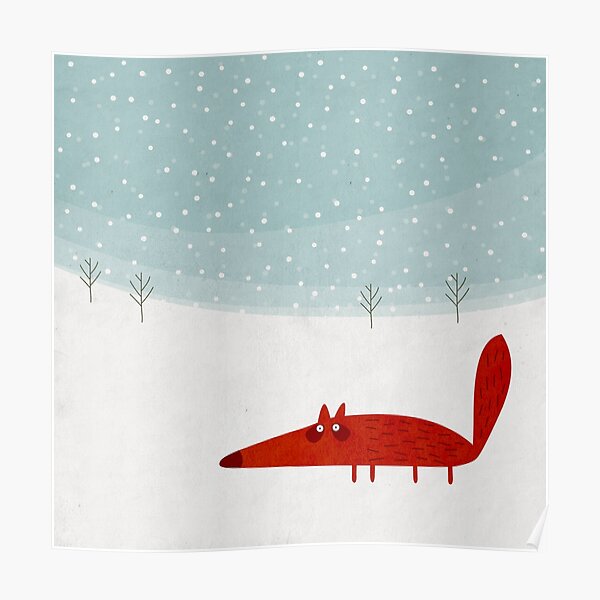 Fox in the snow Poster