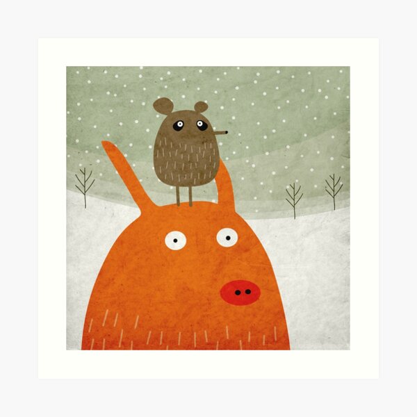 Pig and rat Art Print