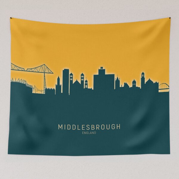 Item preview, Middlesbrough England Skyline designed and sold by ArtPrints.