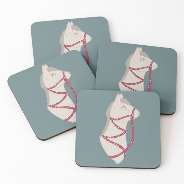 Item preview, Boho Llama Sticker Pink & Blue Grey designed and sold by dreamdrawer15.