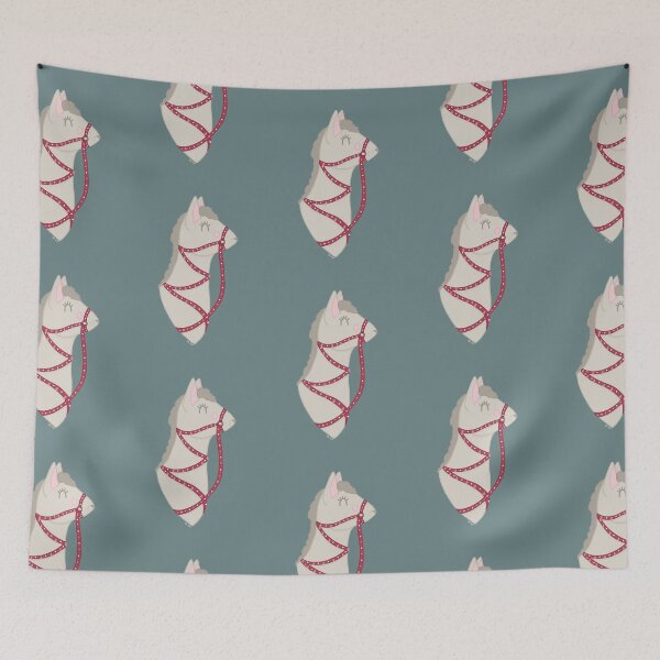 Item preview, Boho Llama Sticker Pink & Blue Grey designed and sold by dreamdrawer15.