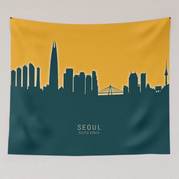 Item preview, Seoul Skyline South Korea designed and sold by ArtPrints.