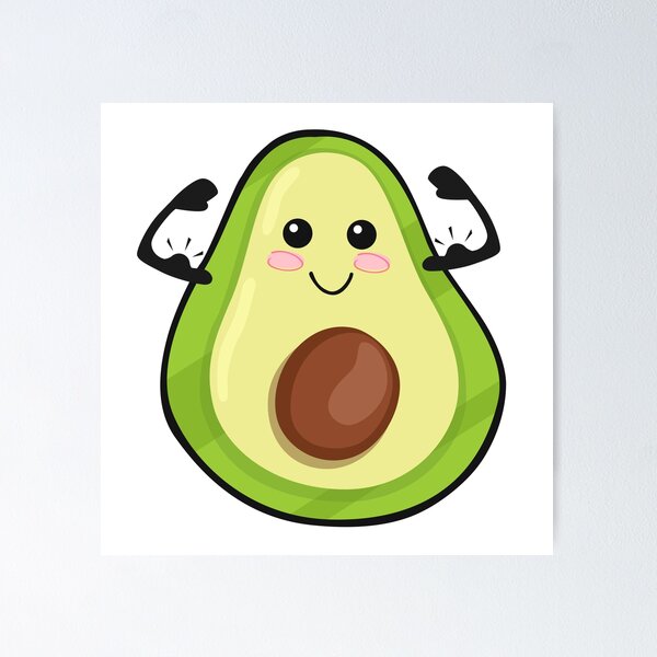 Cute Avocado Exercise Cartoon Hand Drawn Graphic by Musbila