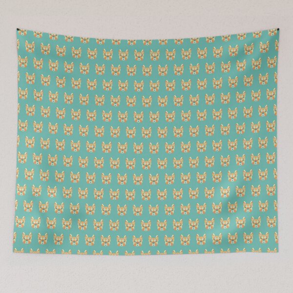 Item preview, Geo Frenchie - Teal and Orange designed and sold by fuzzyleaf.