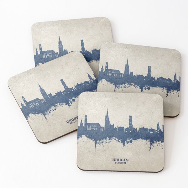 Item preview, Bruges Belgium Skyline designed and sold by ArtPrints.