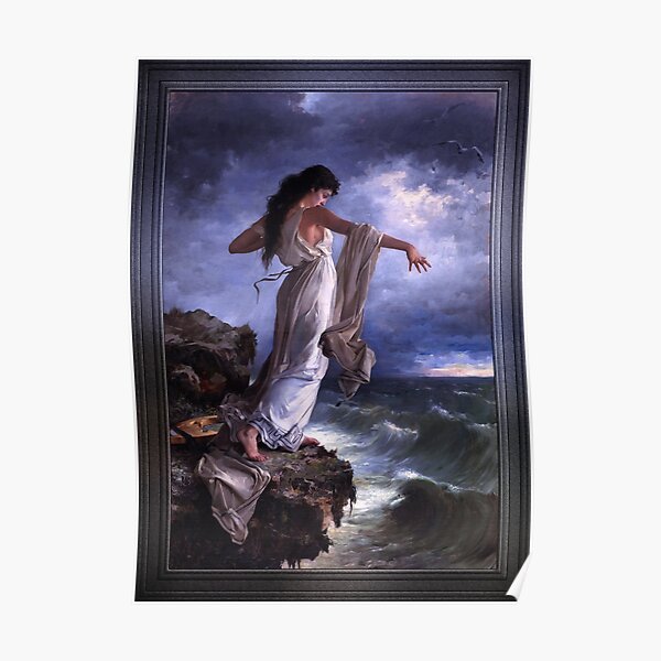 Death of Sappho by Miguel Carbonell Selva Poster