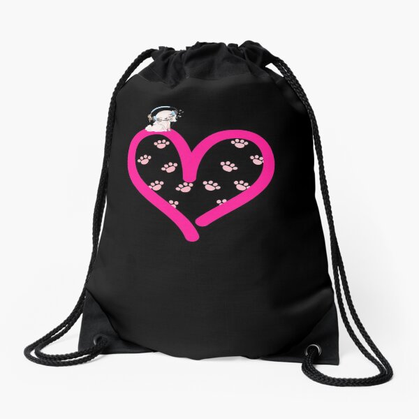 Cavalier King Charles Spaniel Dog in my Heart Paw Love Drawstring Bag