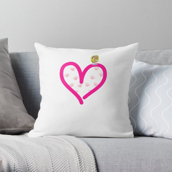 Cavalier King Charles Spaniel Dog in my Heart Paw Love Throw Pillow
