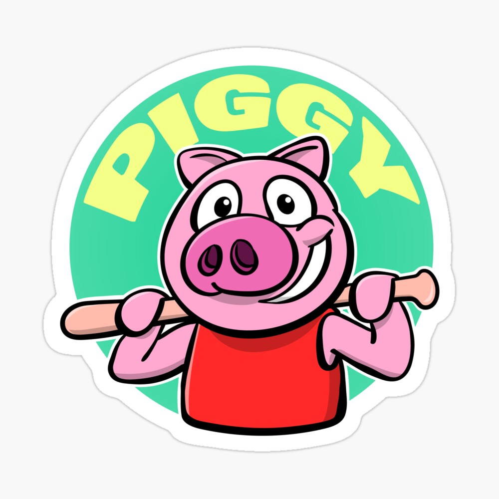 Piggy Pig With Baseball Bat Postcard By Theresthisthing Redbubble - baseball bat roblox