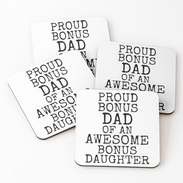 Artikelvorschau, Stepdad Quote Proud Bonus Dad of an Awesome Bonus Daughter Father's Day Gift entworfen und verkauft von TNDesignStudio.