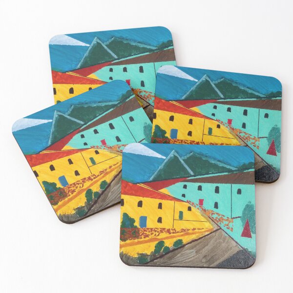 Item preview, Village Scene Abstract designed and sold by ArtinyourHeart.