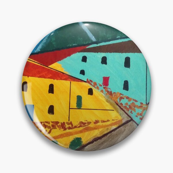 Item preview, Village Scene Abstract designed and sold by ArtinyourHeart.