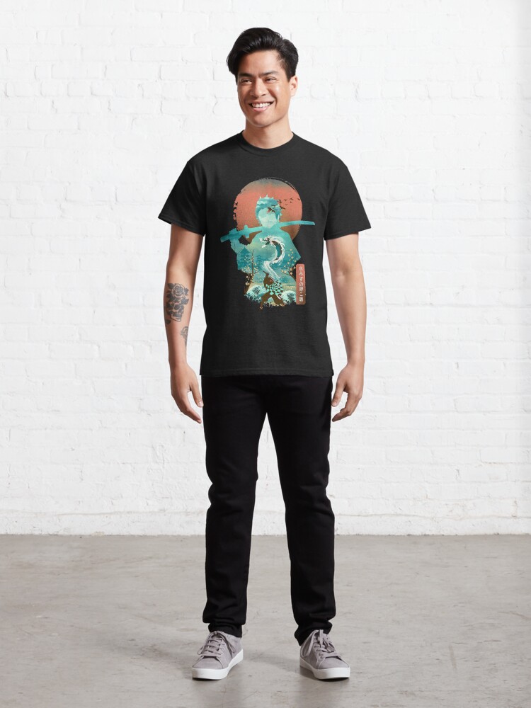 Alternate view of Demon Slayer Adventure Anime Tanjiro Kamado Awesome Art Classic T-Shirt