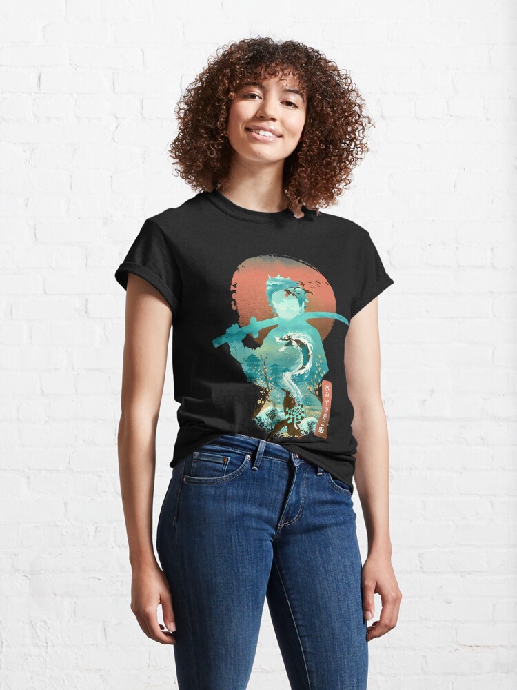 Alternate view of Demon Slayer Adventure Anime Tanjiro Kamado Awesome Art Classic T-Shirt