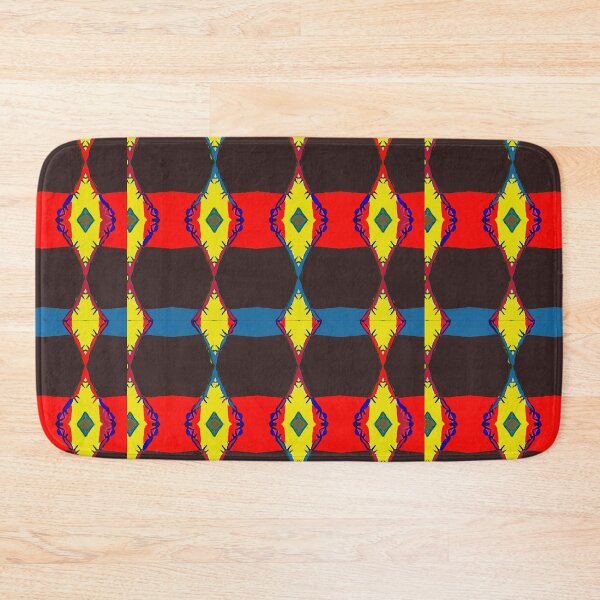 Item preview, Strong red linear element in this repeat pattern. designed and sold by MarilynBaldey7.
