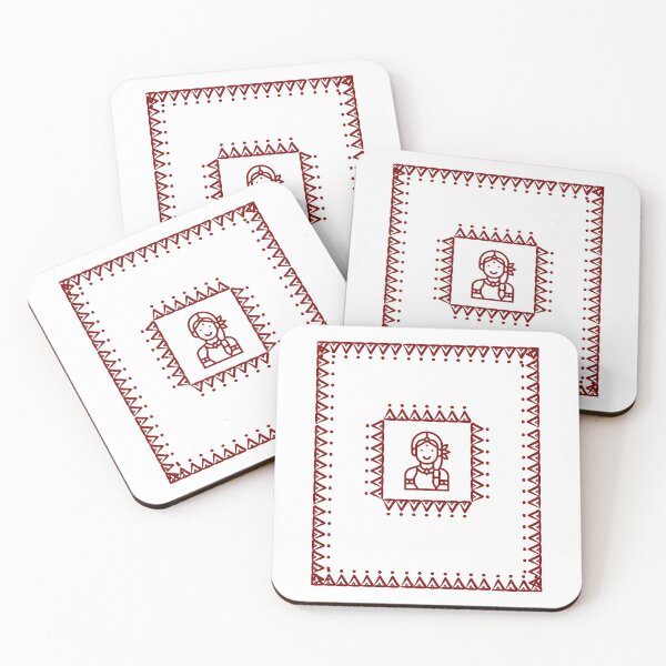 Item preview, Indian art of traditional girl in two square border neck gator designed and sold by DukeDoctor.