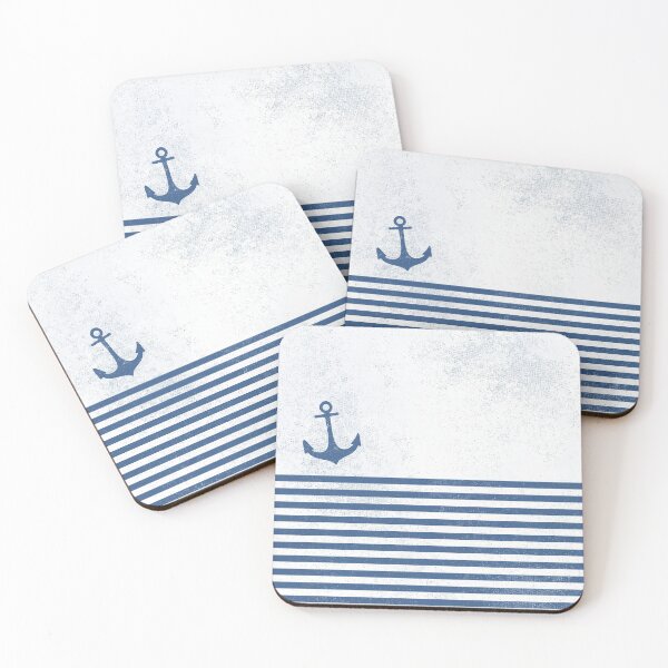 Item preview, Regatta anchor with stripes white blue vintage nautical marine for captains & amp; amp; amp; amp; amp; amp; amp; amp; amp; amp; amp; amp; amp; amp; amp; amp; amp; amp; amp; amp; amp; amp; amp; amp; amp; amp; amp; amp; Boat owner designed and sold by wunderfamily.