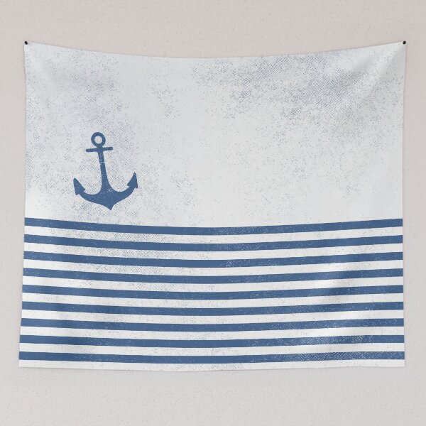 Item preview, Regatta anchor with stripes white blue vintage nautical marine for captains & amp; amp; amp; amp; amp; amp; amp; amp; amp; amp; amp; amp; amp; amp; amp; amp; amp; amp; amp; amp; amp; amp; amp; amp; amp; amp; amp; amp; Boat owner designed and sold by wunderfamily.