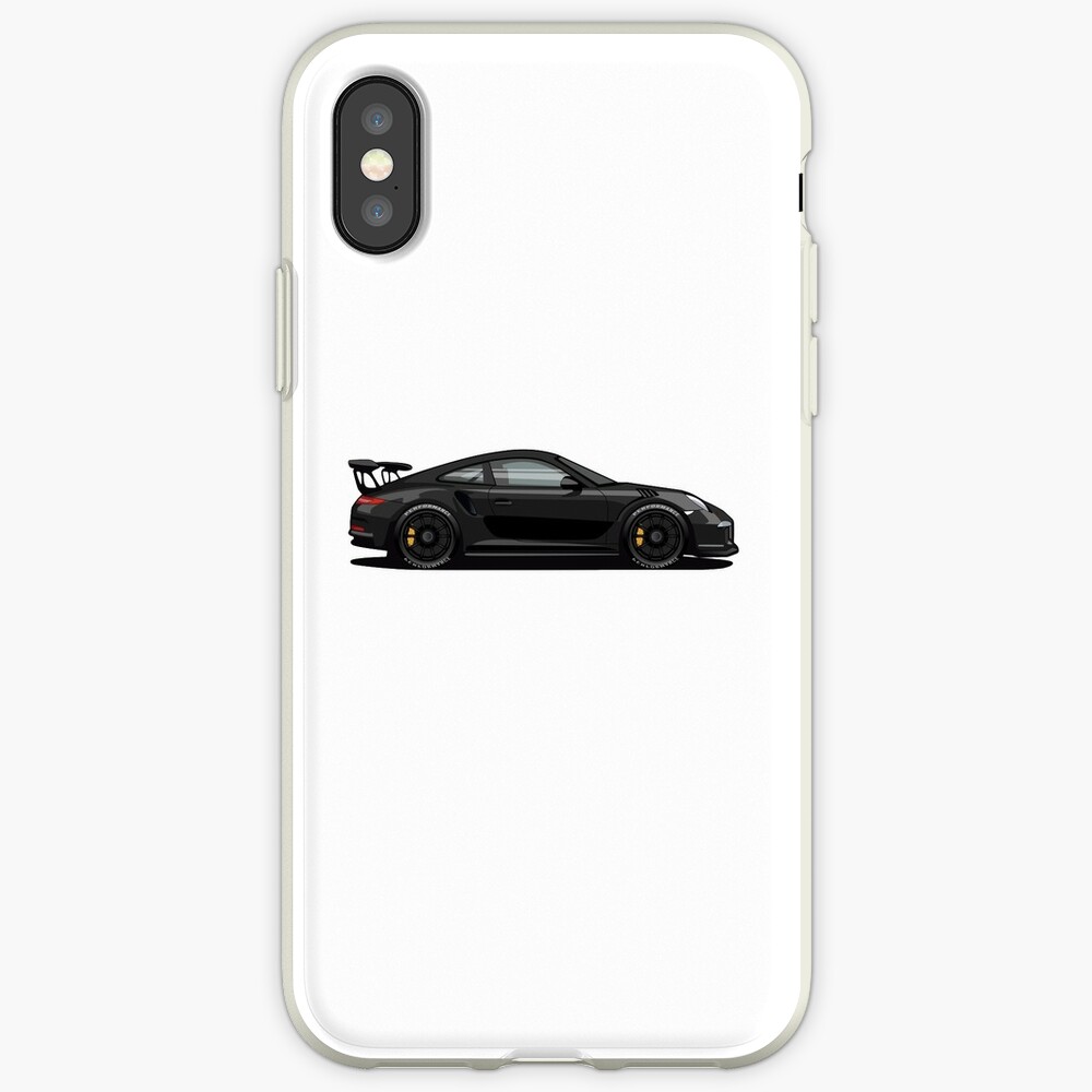 "Porsche 911 GT3 RS Black Original Design" iPhone Case & Cover by
